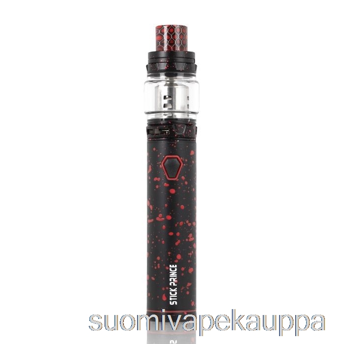 Vape Netistä Smok Stick Prince Kit - Kynätyylinen Tfv12 Prinssi Musta Punaisella Sprayllä